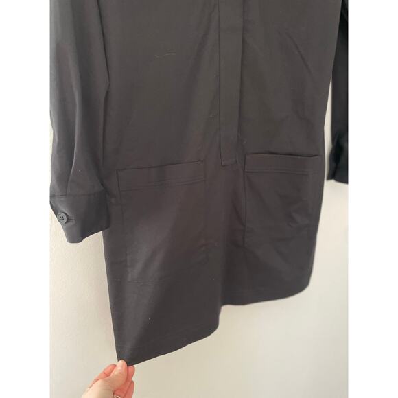 NWT Banana Republic Black Utility Shirt Dress Size 4 Zip Front Mini Long Sleeve - Picture 5 of 10
